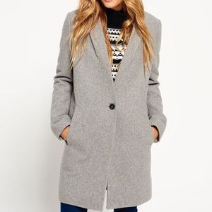 Superdry Longline Wool Coat